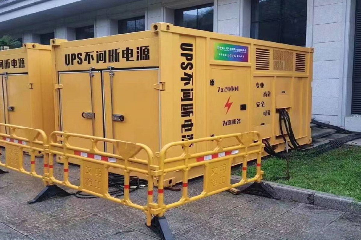 阜阳发电机租赁施工现场