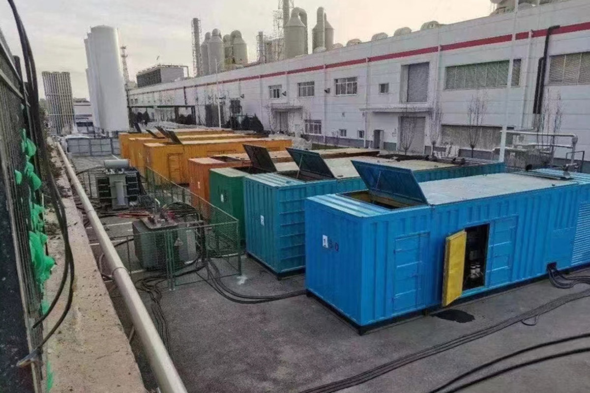 阜阳发电机租赁施工现场